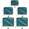 imageBAGAIL Packing Cubes Luggage Carry On Suitcases Packing Organizers for travel 5 Set 1 Small 2 Medium 2 Extra LargeTeal