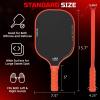 imageBAGAIL Pickleball Paddles USAPA Approved Fiberglass Surface Pickleball Set Lightweight Pickle Ball Rackets with 4 Balls 1 Bag Designed in California for Traction and StabilityOrange