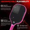 imageBAGAIL Pickleball Paddles USAPA Approved Fiberglass Surface Pickleball Set Lightweight Pickle Ball Rackets with 4 Balls 1 Bag Designed in California for Traction and StabilityPink