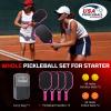 imageBAGAIL Pickleball Paddles USAPA Approved Fiberglass Surface Pickleball Set Lightweight Pickle Ball Rackets with 4 Balls 1 Bag Designed in California for Traction and StabilityPink