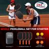 imageBAGAIL Pickleball Paddles USAPA Approved Fiberglass Surface Pickleball Set Lightweight Pickle Ball Rackets with 4 Balls 1 Bag Designed in California for Traction and StabilityOrange