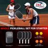 imageBAGAIL Pickleball Paddles USAPA Approved Fiberglass Surface Pickleball Set Lightweight Pickle Ball Rackets with 4 Balls 1 Bag Designed in California for Traction and StabilityWhite