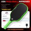 imageBAGAIL Pickleball Paddles USAPA Approved Fiberglass Surface Pickleball Set Lightweight Pickle Ball Rackets with 4 Balls 1 Bag Designed in California for Traction and StabilityGreen