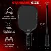 imageBAGAIL Pickleball Paddles USAPA Approved Fiberglass Surface Pickleball Set Lightweight Pickle Ball Rackets with 4 Balls 1 Bag Designed in California for Traction and StabilityBlack
