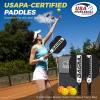 imageBAGAIL Pickleball Paddles USAPA Carbon Fiber Pickleball Sets Lightweight Pickle Ball Rackets Graphite Textured Surface 16mm Honeycomb Core for Ultimate Spin and Control Include 4 Balls and 1 BagWhite
