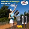 imageBAGAIL Pickleball Paddles USAPA Carbon Fiber Pickleball Sets Lightweight Pickle Ball Rackets Graphite Textured Surface 16mm Honeycomb Core for Ultimate Spin and Control Include 4 Balls and 1 BagLavender Rose