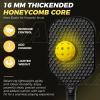 imageBAGAIL Pickleball Paddles USAPA Carbon Fiber Pickleball Sets Lightweight Pickle Ball Rackets Graphite Textured Surface 16mm Honeycomb Core for Ultimate Spin and Control Include 4 Balls and 1 BagWhite