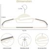 imageBAGAIL Plastic Hangers 50 Pack with NonSlip Design02 Inches Thick 360Swivel Hook Space Saving Organizer for Bedroom ClosetShirtsPantsGrey S ShapedBeige