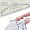 imageBAGAIL Plastic Hangers 50 Pack with NonSlip Design02 Inches Thick 360Swivel Hook Space Saving Organizer for Bedroom ClosetShirtsPantsGrey S ShapedGray