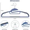imageBAGAIL Plastic Hangers 50 Pack with NonSlip Design02 Inches Thick 360Swivel Hook Space Saving Organizer for Bedroom ClosetShirtsPantsGrey S ShapedNavy