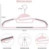 imageBAGAIL Plastic Hangers 50 Pack with NonSlip Design02 Inches Thick 360Swivel Hook Space Saving Organizer for Bedroom ClosetShirtsPantsGrey S ShapedPink