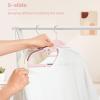 imageBAGAIL Plastic Hangers 50 Pack with NonSlip Design02 Inches Thick 360Swivel Hook Space Saving Organizer for Bedroom ClosetShirtsPantsGrey S ShapedPink