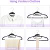 imageBAGAIL Plastic Hangers 50 Pack with NonSlip Design02 Inches Thick 360Swivel Hook Space Saving Organizer for Bedroom ClosetShirtsPantsGrey S ShapedPurple