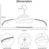 imageBAGAIL Plastic Hangers 50 Pack with NonSlip Design02 Inches Thick 360Swivel Hook Space Saving Organizer for Bedroom ClosetShirtsPantsGrey S ShapedWhite