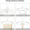imageBAGAIL Plastic Hangers 50 Pack with NonSlip Design02 Inches Thick 360Swivel Hook Space Saving Organizer for Bedroom ClosetShirtsPantsGrey S ShapedWhite