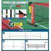 imageBAGAIL Portable Pickleball Net Set 22 FT Regulation Size Pickle Ball Net with Ball Collector Carry Bag Easy Setup for Outdoor Indoor Driveway  RedRed  Black