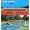 imageBAGAIL Portable Pickleball Net Set 22 FT Regulation Size Pickle Ball Net with Ball Collector Carry Bag Easy Setup for Outdoor Indoor Driveway  RedWhite  Black