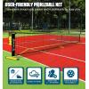 imageBAGAIL Portable Pickleball Net Set 22 FT Regulation Size Pickle Ball Net with Ball Collector Carry Bag Easy Setup for Outdoor Indoor Driveway  RedYellow  Black