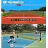 imageBAGAIL Portable Pickleball Net Set 22 FT Regulation Size Pickle Ball Net with Ball Collector Carry Bag Easy Setup for Outdoor Indoor Driveway  RedYellow  Black