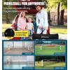 imageBAGAIL Portable Pickleball Net Set with Wheels 22 FT Regulation Size ampamp 11 FT Half Court Size 2in1 Pickle Ball Net with Ball Collector Carry Bag 4 Pickle Balls Easy Setup for Outdoor IndoorWhite