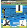 imageBAGAIL Portable Pickleball Net Set with Wheels 22 FT Regulation Size ampamp 11 FT Half Court Size 2in1 Pickle Ball Net with Ball Collector Carry Bag 4 Pickle Balls Easy Setup for Outdoor IndoorYellow