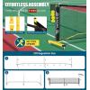 imageBAGAIL Portable Pickleball Net Set with Wheels 22 FT Regulation Size ampamp 11 FT Half Court Size 2in1 Pickle Ball Net with Ball Collector Carry Bag 4 Pickle Balls Easy Setup for Outdoor IndoorYellow
