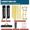 imageBAGAIL Portable Pickleball Net Set with Wheels 22 FT Regulation Size ampamp 11 FT Half Court Size 2in1 Pickle Ball Net with Ball Collector Carry Bag 4 Pickle Balls Easy Setup for Outdoor IndoorYellow