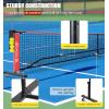 imageBAGAIL Portable Pickleball Net Set with Wheels 22 FT Regulation Size ampamp 11 FT Half Court Size 2in1 Pickle Ball Net with Ball Collector Carry Bag 4 Pickle Balls Easy Setup for Outdoor IndoorRed