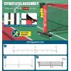 imageBAGAIL Portable Pickleball Net Set with Wheels 22 FT Regulation Size ampamp 11 FT Half Court Size 2in1 Pickle Ball Net with Ball Collector Carry Bag 4 Pickle Balls Easy Setup for Outdoor IndoorRed