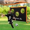 imageBAGAIL Soccer Goal 2in1 Soccer Net with Targets 6x4 FT Pop Up Soccer Trainer for Backyard with Detachable Target Cloth and Carry Bag Indoor Outdoor Fun Soccer GameOrange