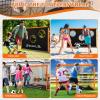 imageBAGAIL Soccer Goal 2in1 Soccer Net with Targets 6x4 FT Pop Up Soccer Trainer for Backyard with Detachable Target Cloth and Carry Bag Indoor Outdoor Fun Soccer GameOrange