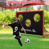 imageBAGAIL Soccer Goal 2in1 Soccer Net with Targets 6x4 FT Pop Up Soccer Trainer for Backyard with Detachable Target Cloth and Carry Bag Indoor Outdoor Fun Soccer GameRed