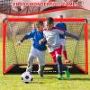 imageBAGAIL Soccer Goal 2in1 Soccer Net with Targets 6x4 FT Pop Up Soccer Trainer for Backyard with Detachable Target Cloth and Carry Bag Indoor Outdoor Fun Soccer GameRed