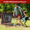 imageBAGAIL Soccer Rebounder Net 4 x 4 Ft Pitch Back Baseball Softball Rebounder Angle Adjustable Rebound Net for Control Passing Practice Easy Setup Bounce Back Net Gifts for TrainingRedBlack