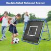 imageBAGAIL Soccer Rebounder Net 4 x 4 Ft Pitch Back Baseball Softball Rebounder Angle Adjustable Rebound Net for Control Passing Practice Easy Setup Bounce Back Net Gifts for TrainingBlueBlack