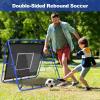 imageBAGAIL Soccer Rebounder Net 4 x 4 Ft Pitch Back Baseball Softball Rebounder Angle Adjustable Rebound Net for Control Passing Practice Easy Setup Bounce Back Net Gifts for TrainingBlueBlack