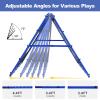 imageBAGAIL Soccer Rebounder Net 4 x 4 Ft Pitch Back Baseball Softball Rebounder Angle Adjustable Rebound Net for Control Passing Practice Easy Setup Bounce Back Net Gifts for TrainingBlueBlack