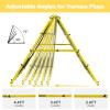 imageBAGAIL Soccer Rebounder Net 4 x 4 Ft Pitch Back Baseball Softball Rebounder Angle Adjustable Rebound Net for Control Passing Practice Easy Setup Bounce Back Net Gifts for TrainingYellowBlack