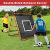 imageBAGAIL Soccer Rebounder Net 4 x 4 Ft Pitch Back Baseball Softball Rebounder Angle Adjustable Rebound Net for Control Passing Practice Easy Setup Bounce Back Net Gifts for TrainingRedBlack