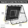 imageBAGAIL Soccer Rebounder Net 4 x 4 Ft Pitch Back Baseball Softball Rebounder Angle Adjustable Rebound Net for Control Passing Practice Easy Setup Bounce Back Net Gifts for TrainingBlackBlack