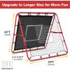 imageBAGAIL Soccer Rebounder Net 4 x 4 Ft Pitch Back Baseball Softball Rebounder Angle Adjustable Rebound Net for Control Passing Practice Easy Setup Bounce Back Net Gifts for TrainingRedBlack