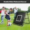 imageBAGAIL Soccer Rebounder Net 4 x 4 Ft Pitch Back Baseball Softball Rebounder Angle Adjustable Rebound Net for Control Passing Practice Easy Setup Bounce Back Net Gifts for TrainingBlackBlack