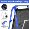 imageBAGAIL Soccer Rebounder Net 4 x 4 Ft Pitch Back Baseball Softball Rebounder Angle Adjustable Rebound Net for Control Passing Practice Easy Setup Bounce Back Net Gifts for TrainingBlueBlack