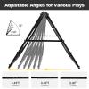 imageBAGAIL Soccer Rebounder Net 4 x 4 Ft Pitch Back Baseball Softball Rebounder Angle Adjustable Rebound Net for Control Passing Practice Easy Setup Bounce Back Net Gifts for TrainingBlackBlack