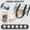 imageBAGAIL Stadium Approved Clear Tote Bag with Inner Pocket Transparent Travel Bag for Sports Event Concert WorkBlack