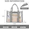 imageBAGAIL Stadium Approved Clear Tote Bag with Inner Pocket Transparent Travel Bag for Sports Event Concert WorkGrey