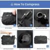 imageBAGAIL TPU Vacuum Bag for Travel Reusable Compression Bag with IPX8 Waterproof Zipper Save Space for Suitcase Backpack and Carry on Black ExtraLarge With PumpBLACK