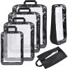 imageBAGAIL Transparent Compression Packing Cubes Clear and Visible Travel Packing Organizer for backpack and suitcase06Transparent