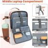 imageBAGAIL Travel Laptop Backpack Carry on with USB Port Luggage Bag for HolidayPinkBeige