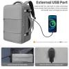imageBAGAIL Travel Laptop Backpack Carry on with USB Port Luggage Bag for HolidayPinkGrey